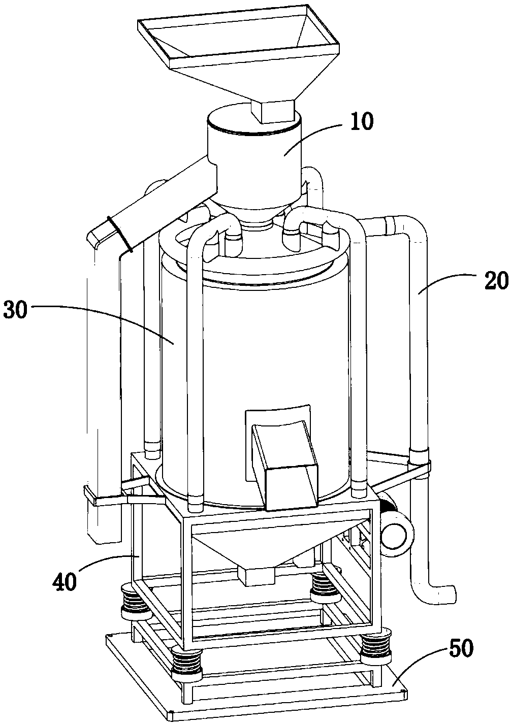 Tower type ore separator