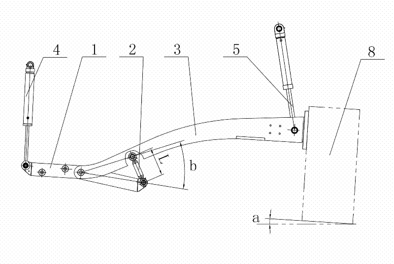 Tow arm of paver capable of adjusting angle and paver