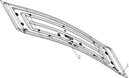 Curved-surface LED display backboard stamping die machining method