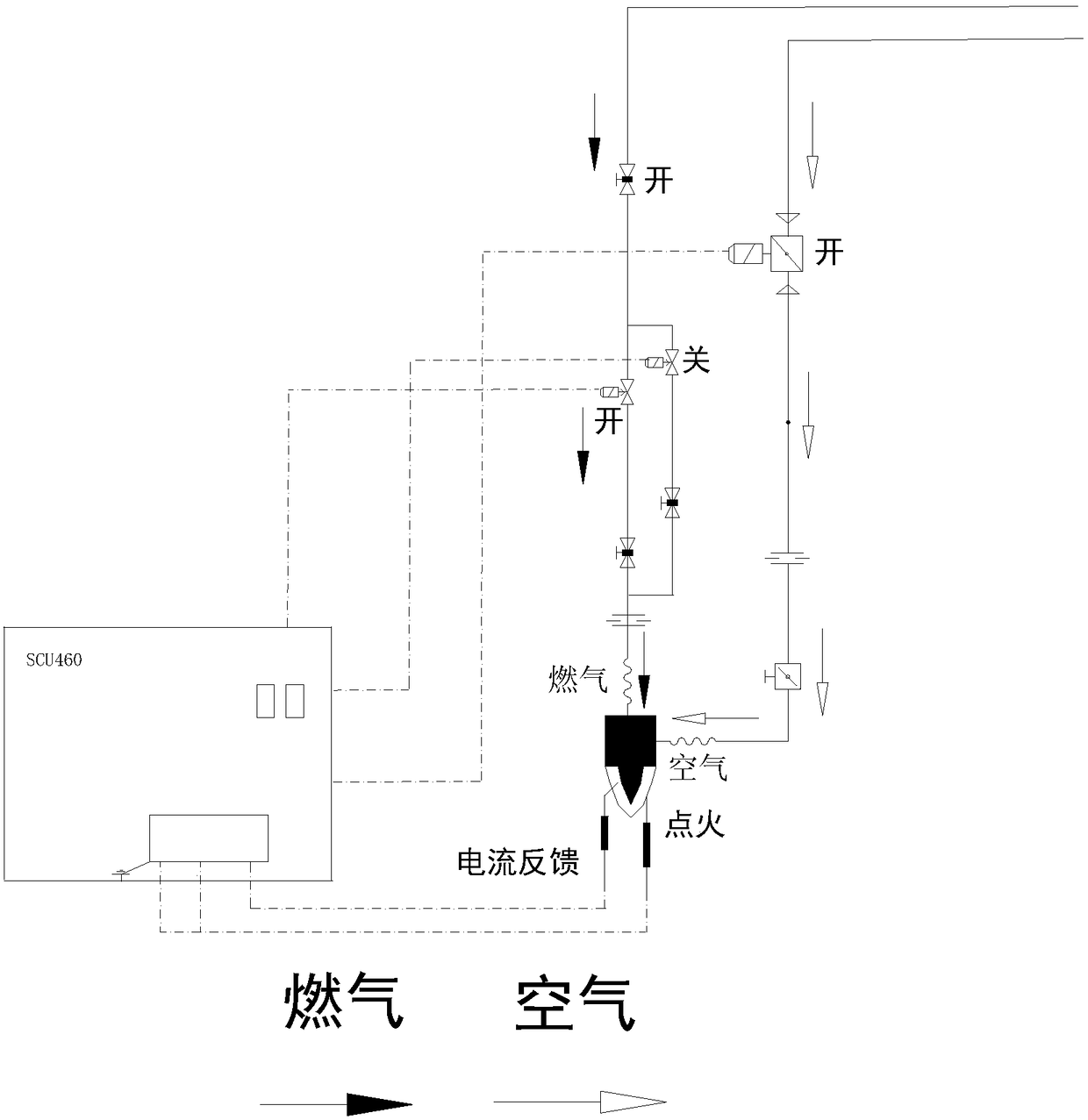 Flameless burner control system, flameless low-NOx burner and control method thereof