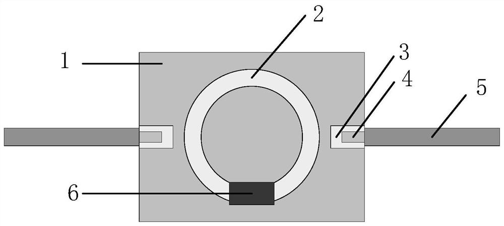 Optical power detection device of portable split-ring resonator loaded patch photoresistor