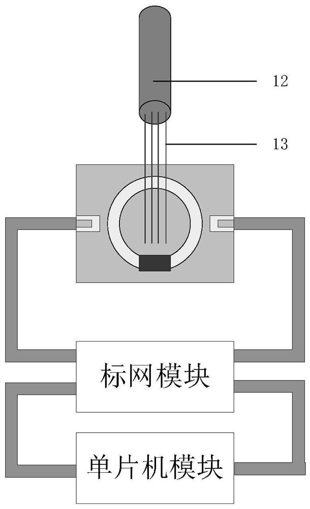 Optical power detection device of portable split-ring resonator loaded patch photoresistor