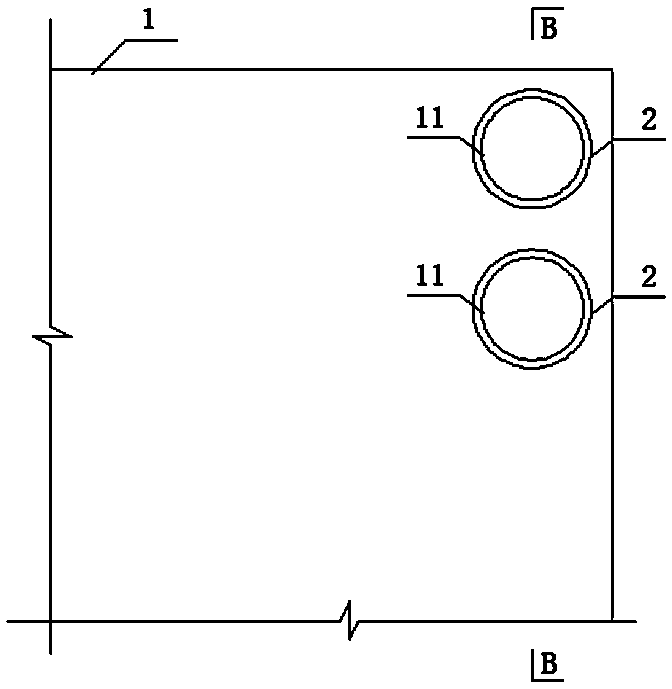 A kind of accurate pre-buried water supply and drainage casing and construction method based on bim and aluminum alloy formwork