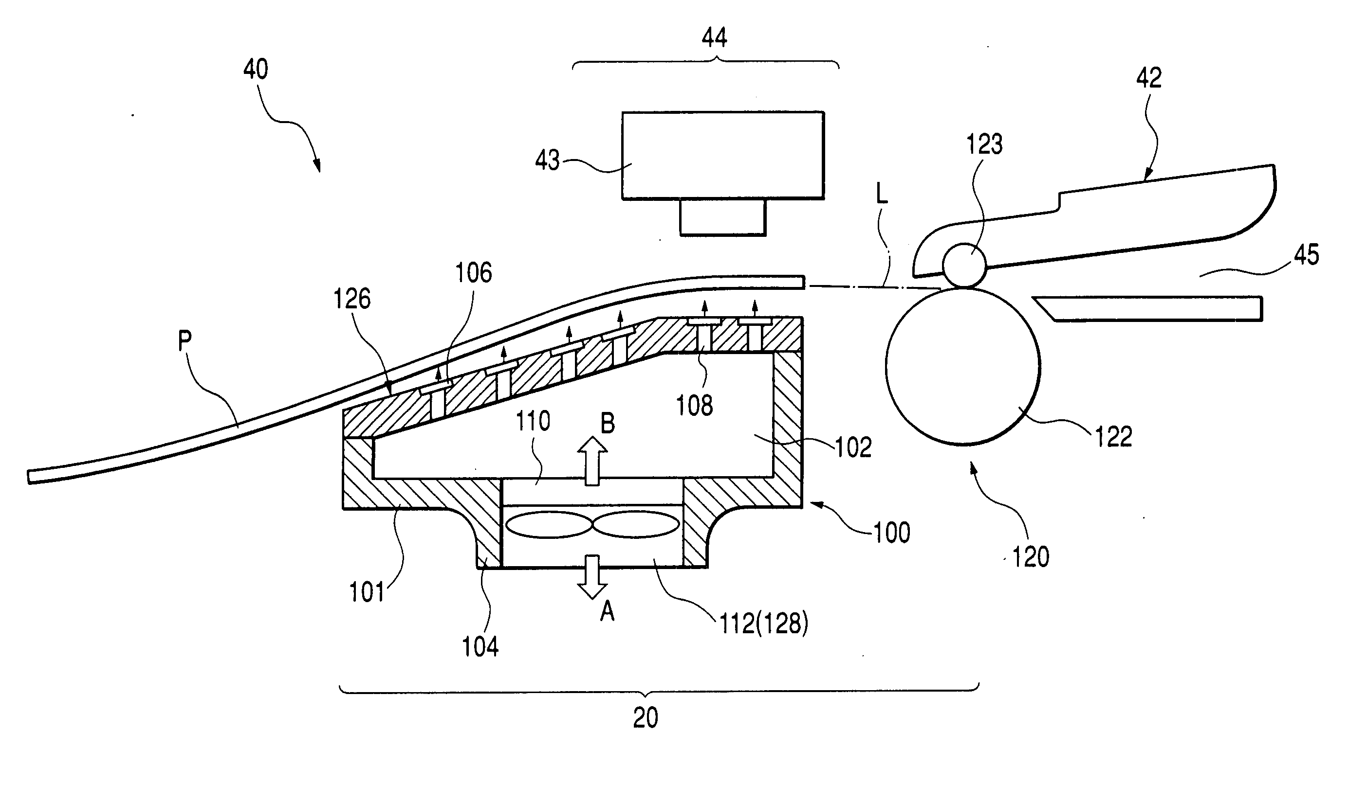 Fixed material transportation apparatus, fixed material discharging apparatus, method for discharging the fixed material, liquid fixing apparatus