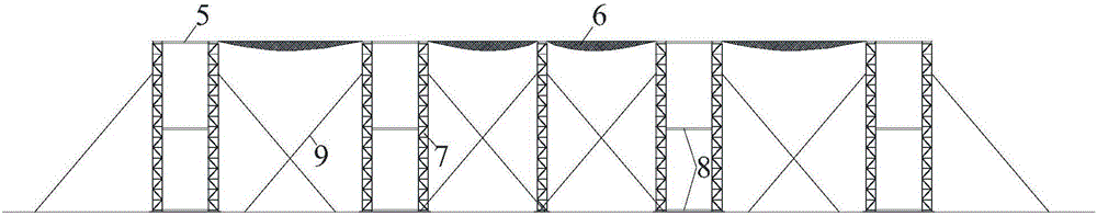 Sectional sliding roof steel truss assembling method