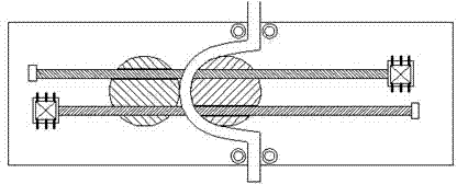 Bending device and bend forming method of cable high in heat dissipation speed and for electricity transmission