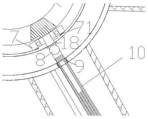 Grass tumbling device capable of sweeping down grass and controlling speed