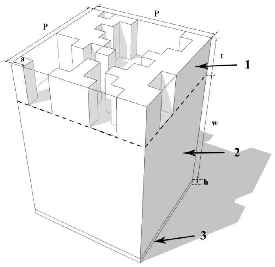 Glass photonic crystal selective wave absorber based on DBS algorithm