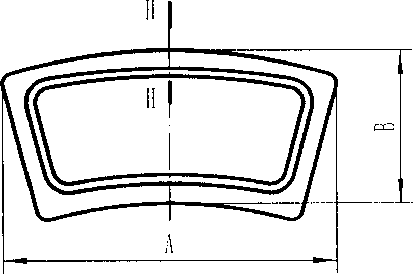 Method for forming fan-shape polygon frame forge piece