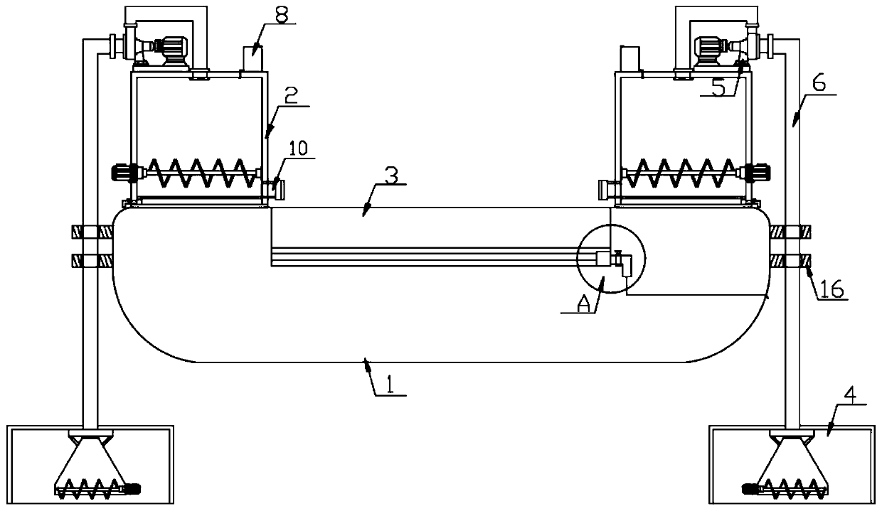 Multilevel recycling treatment device for river sludge