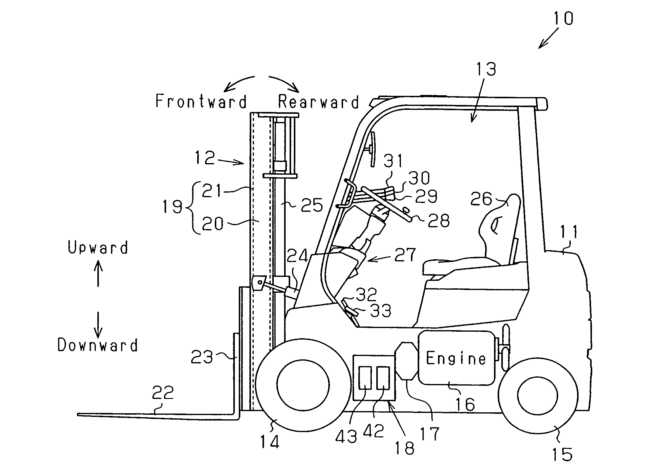 Drive control apparatus for forklift