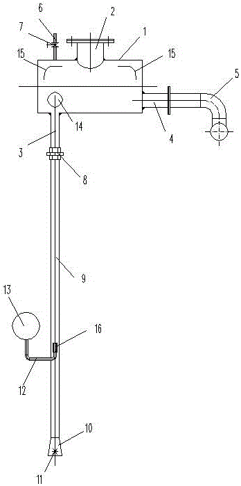 Gas stripping sludge discharge device