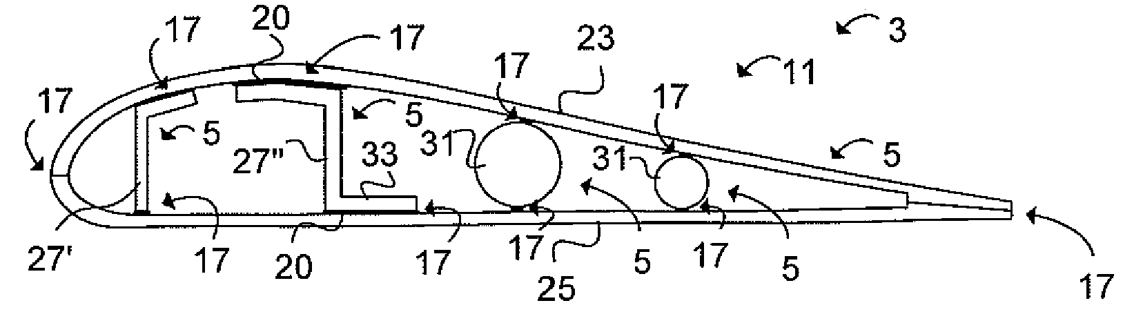 Aircraft structure with structural parts connected by nanostructure and a method for making said aircraft structure