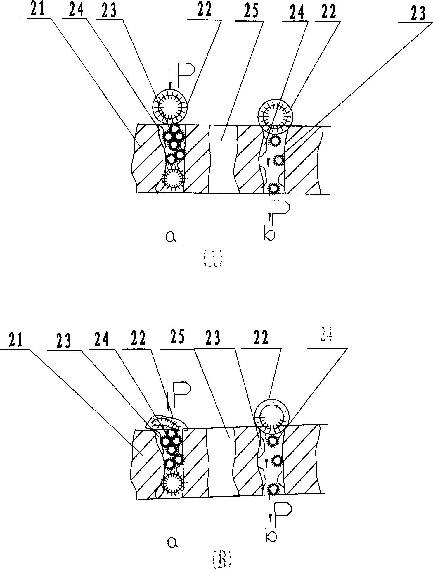 Inorganic micro filtering membrane vacuum emulsion breaking method and equipment