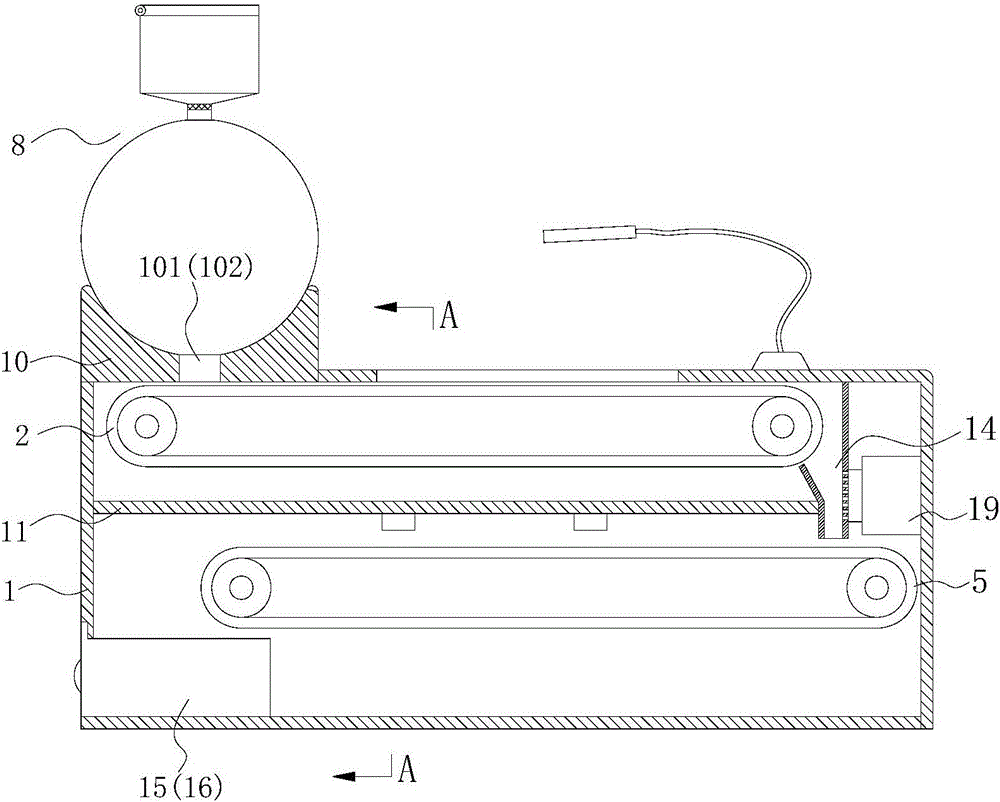 Equidirectional double-station sorting device with sterilizing effect