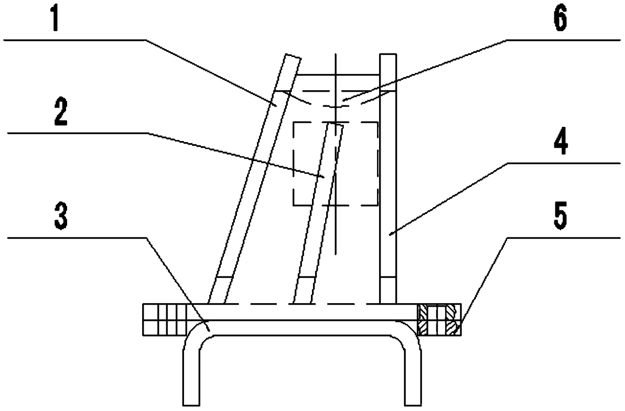 Stamped and welded leaf spring seat for internal high-voltage axle housing and production method thereof