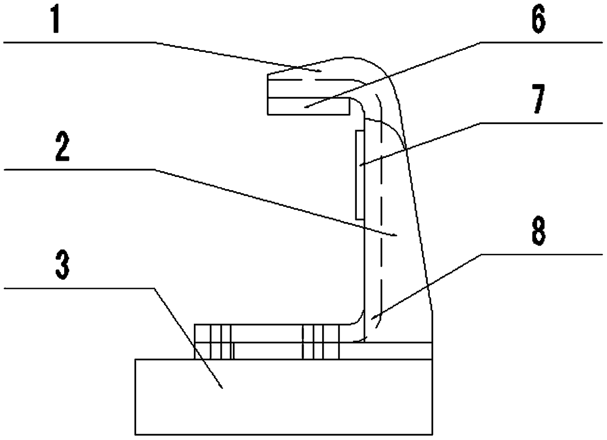 Stamped and welded leaf spring seat for internal high-voltage axle housing and production method thereof