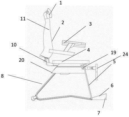 Standing type office chair