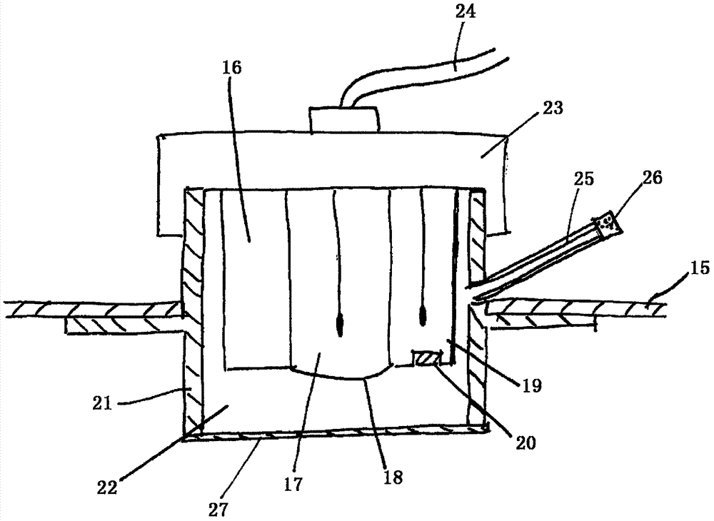 Container with sensor arrangement