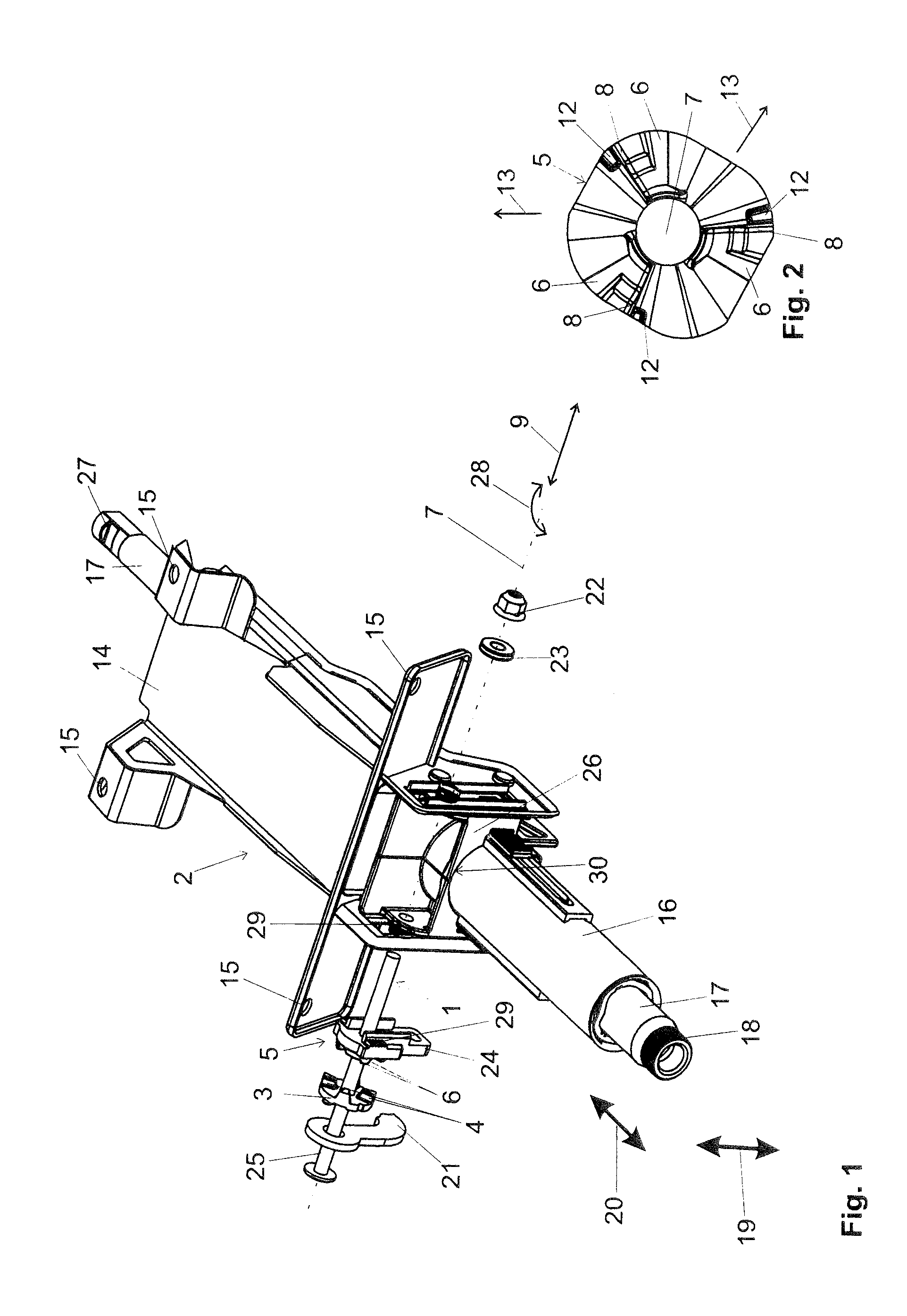 Locking device for an adjustable steering column