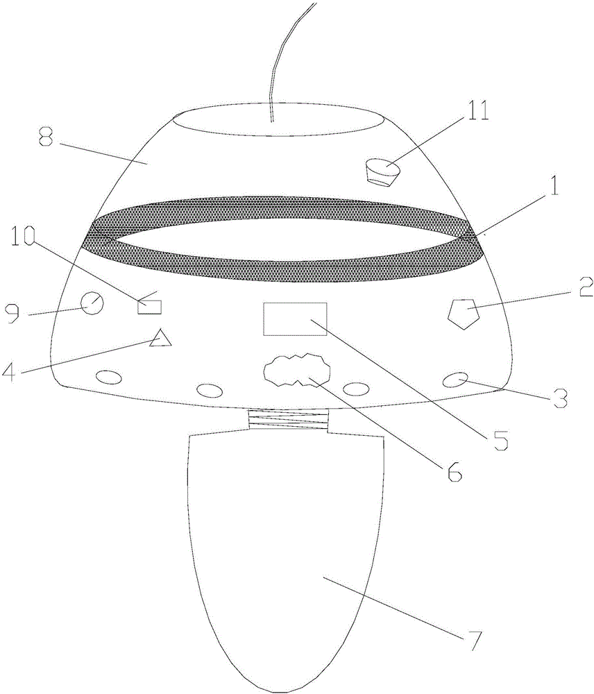 Multifunctional sensing energy-saving lamp