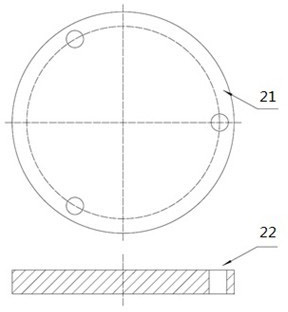 A flat plate electrode fixing structure