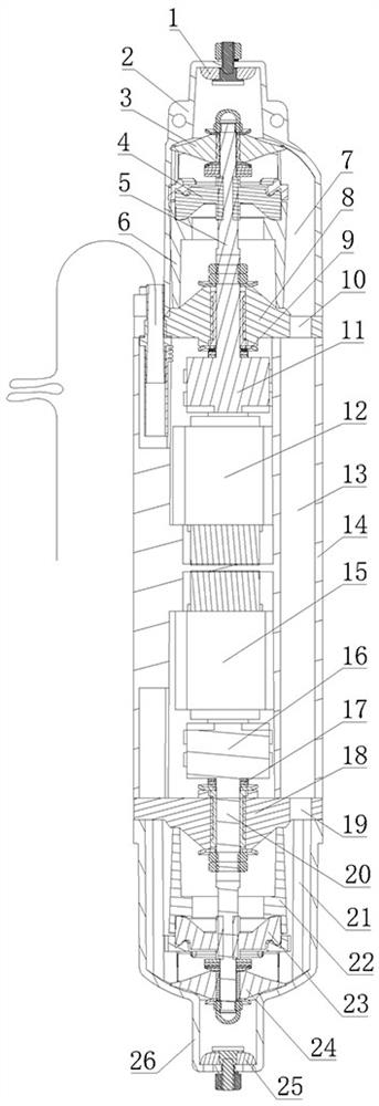 Vibrating water pump with upper water inlet and lower water inlet