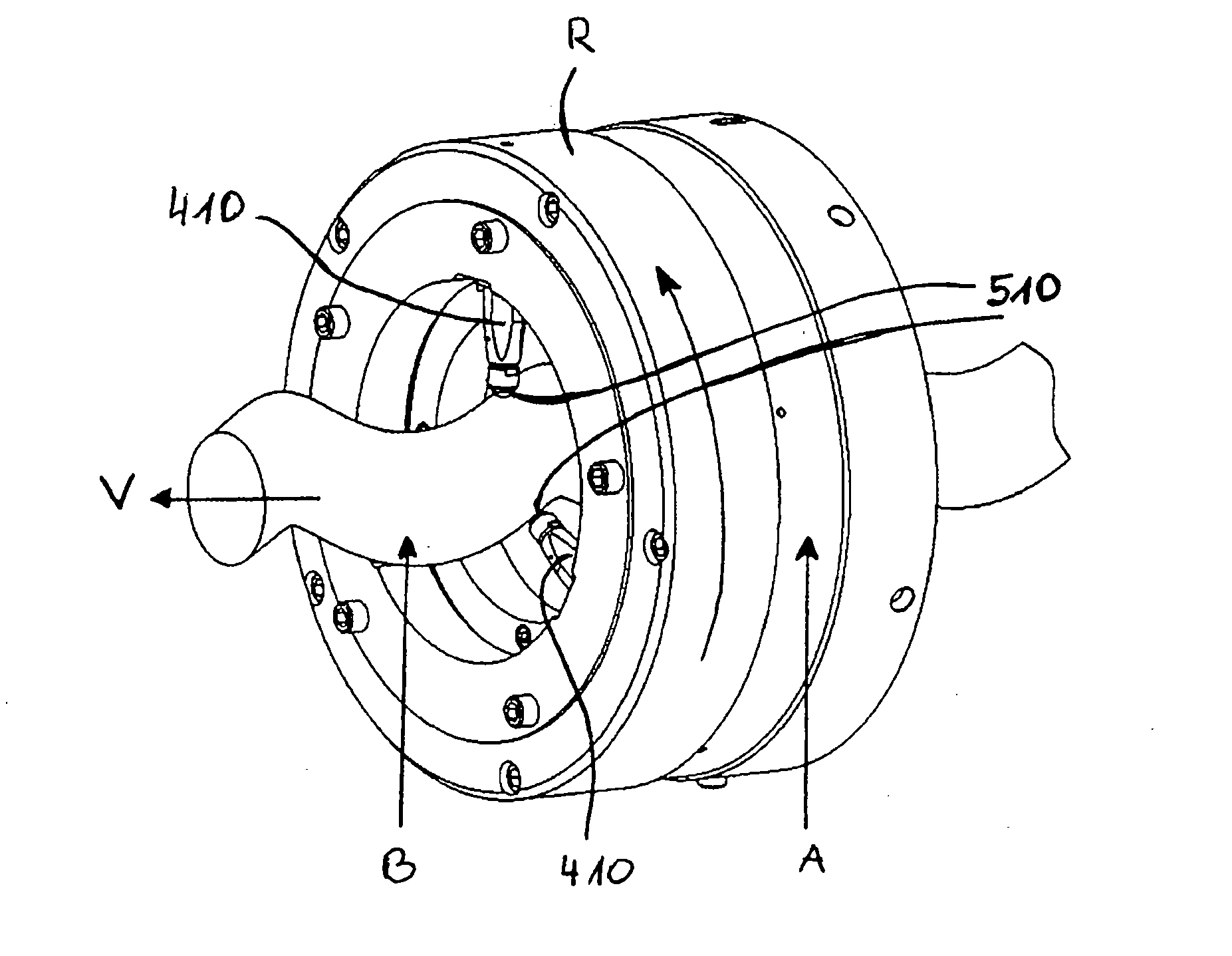 Device for rolling an eccentric rotational component, rolling machine, method, and eccentric rotational component