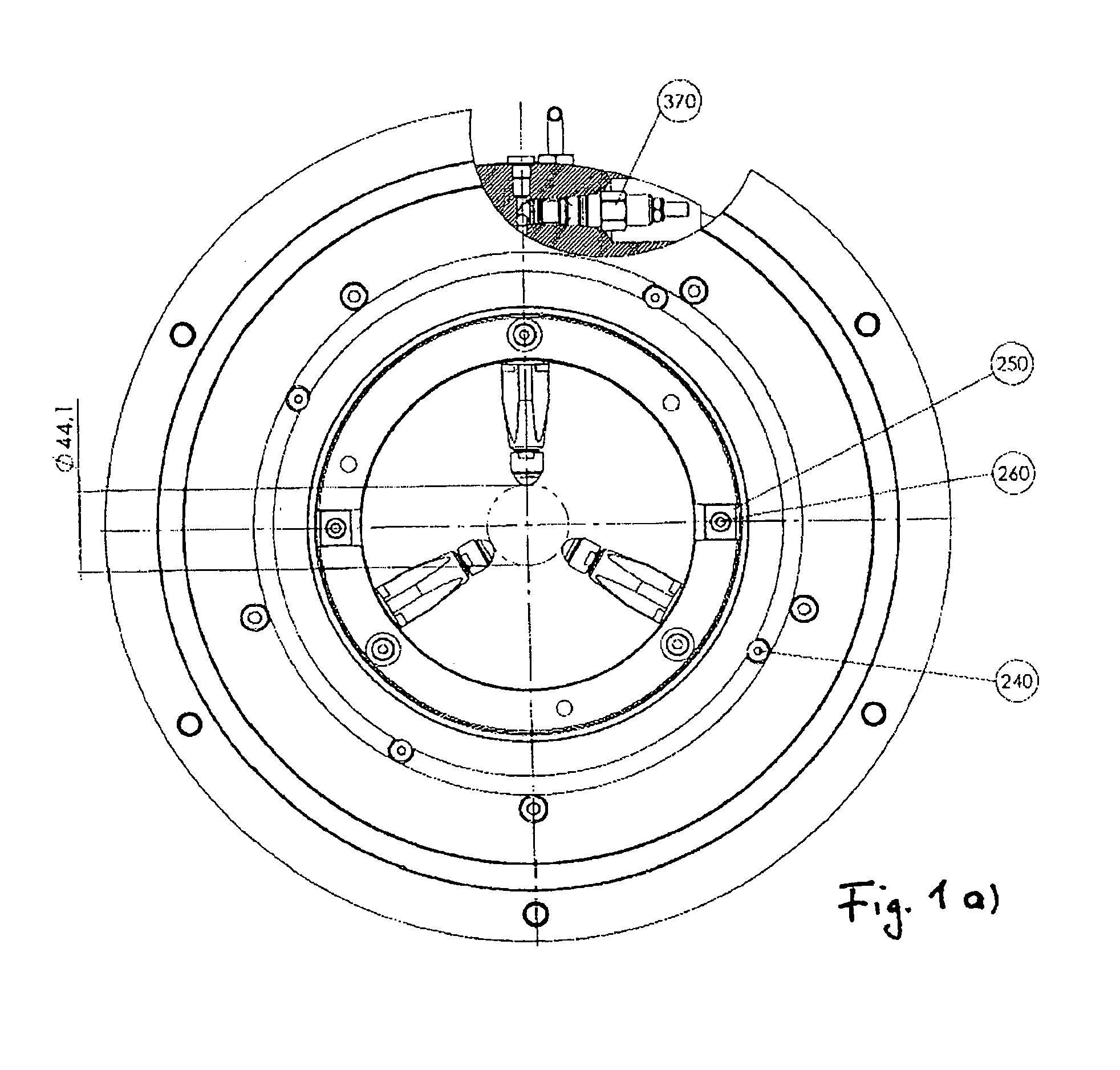 Device for rolling an eccentric rotational component, rolling machine, method, and eccentric rotational component