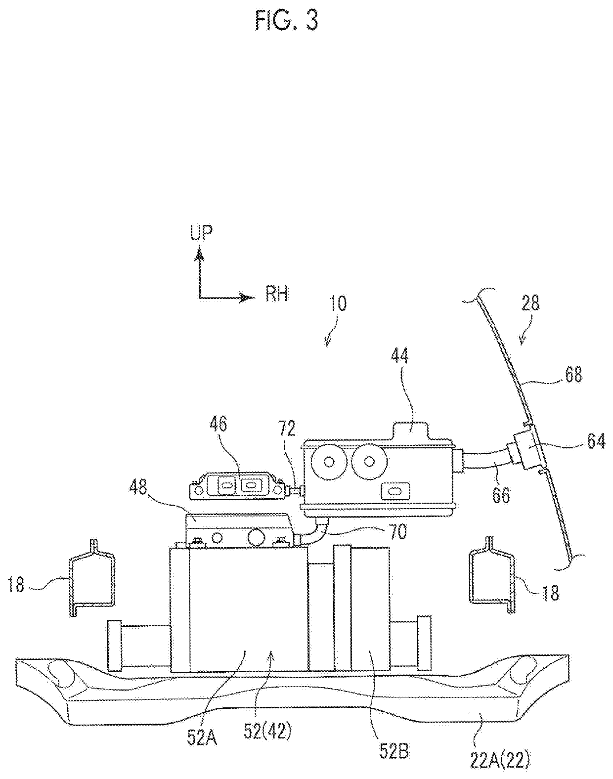 Power unit structure for vehicle