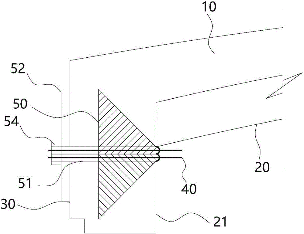 Non-column large-span repairable prestressed cable-arch combined structure of open-cut subway station