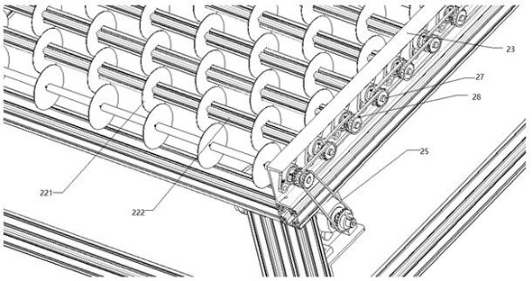 Glue dipping and conveying system for fiberglass mesh cloth