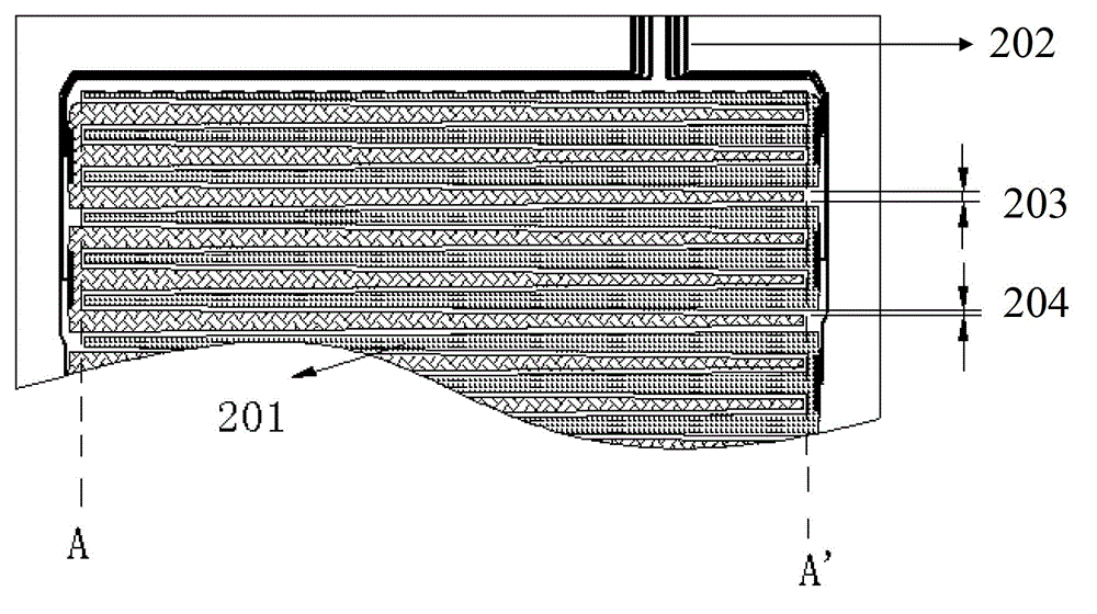 Touch inductor for capacitive touch screen with film structure and manufacturing method thereof