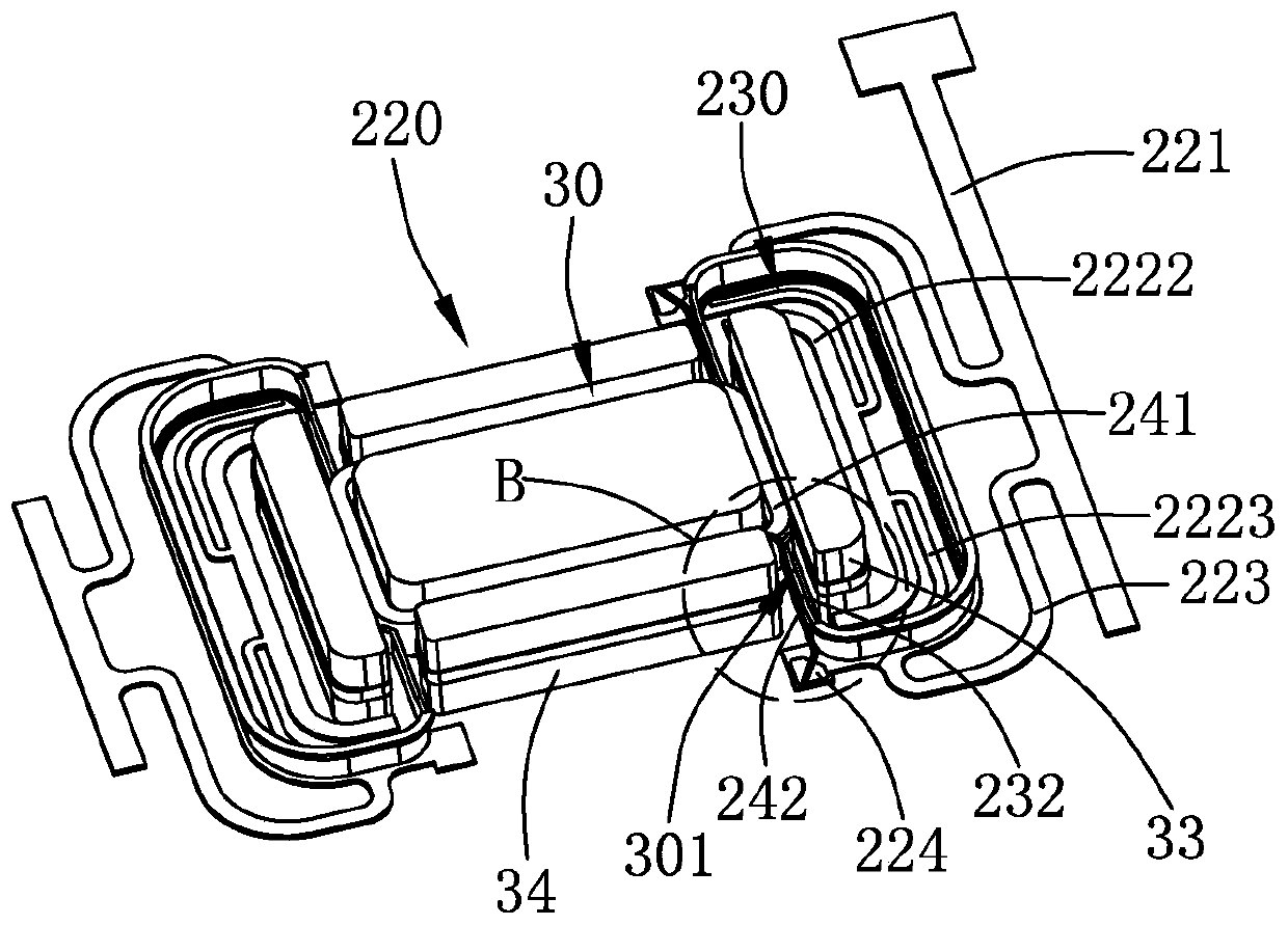 Sound production device and loudspeaker box thereof