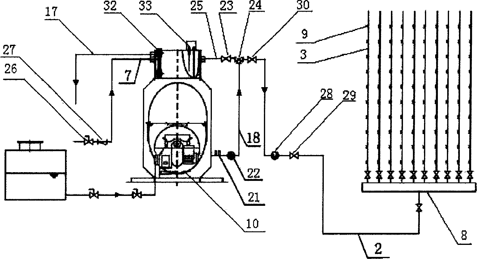 High temperature water soil-sterilizing method and high temperature water soil-sterilizing machine