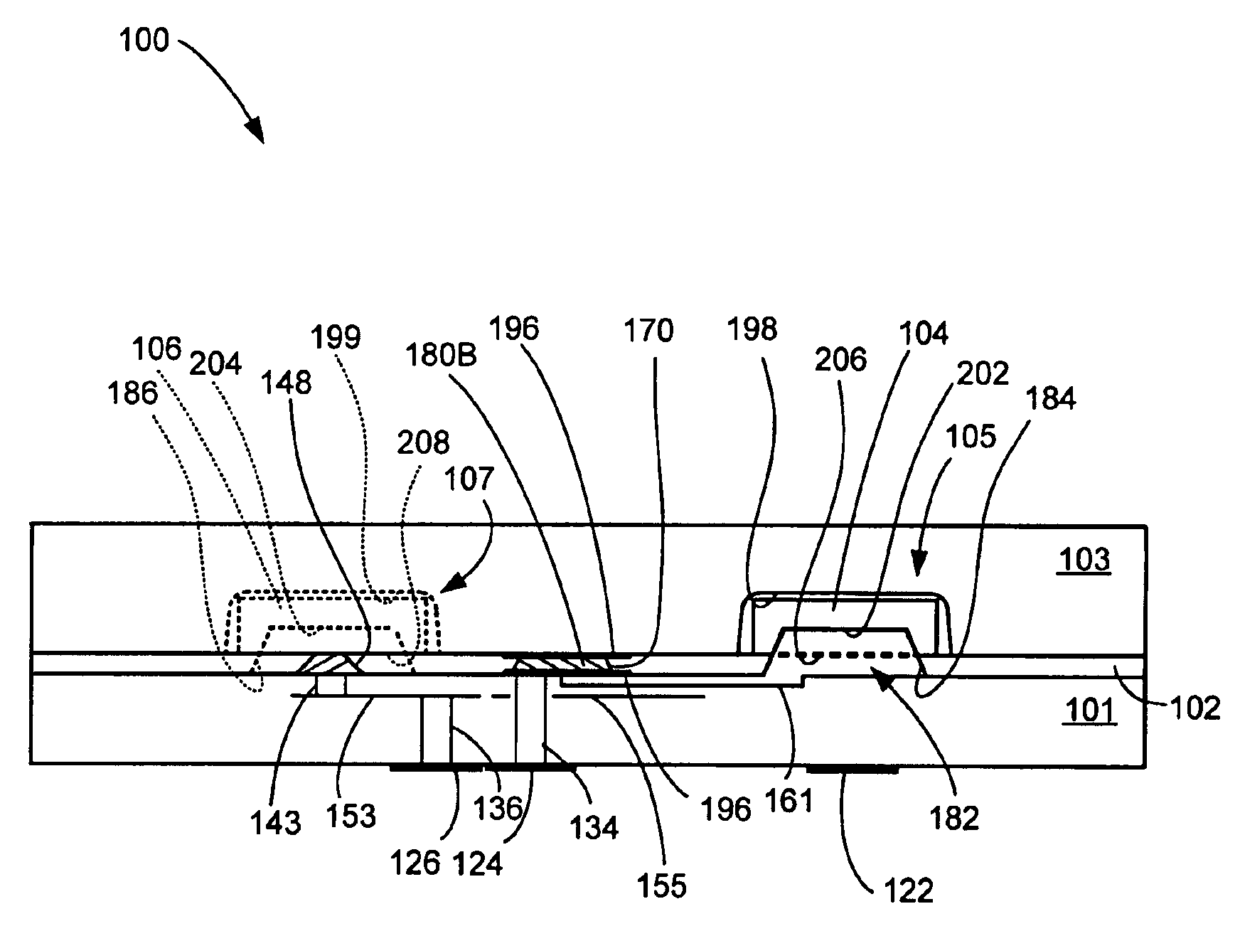 Surface joined multi-substrate liquid metal switching device