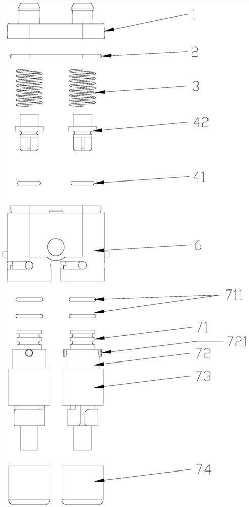 Quick connector for water heating machine