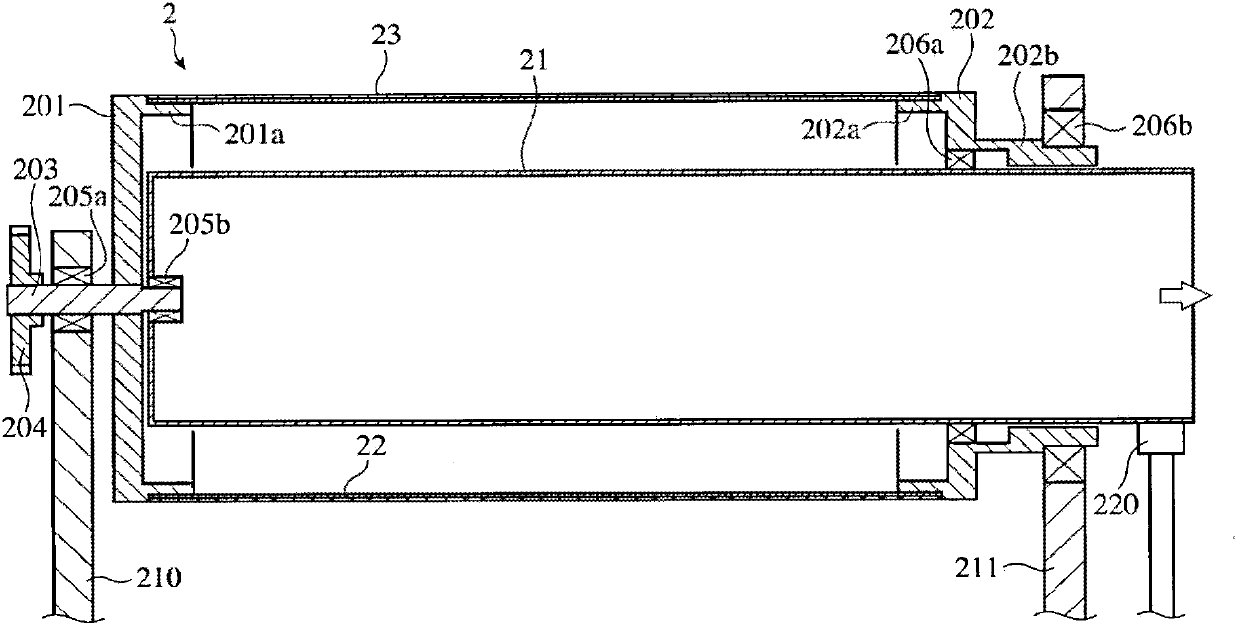 Melt-blown nonwoven fabric comprising ultra-fine fibers, production method therefor, and device for producing same