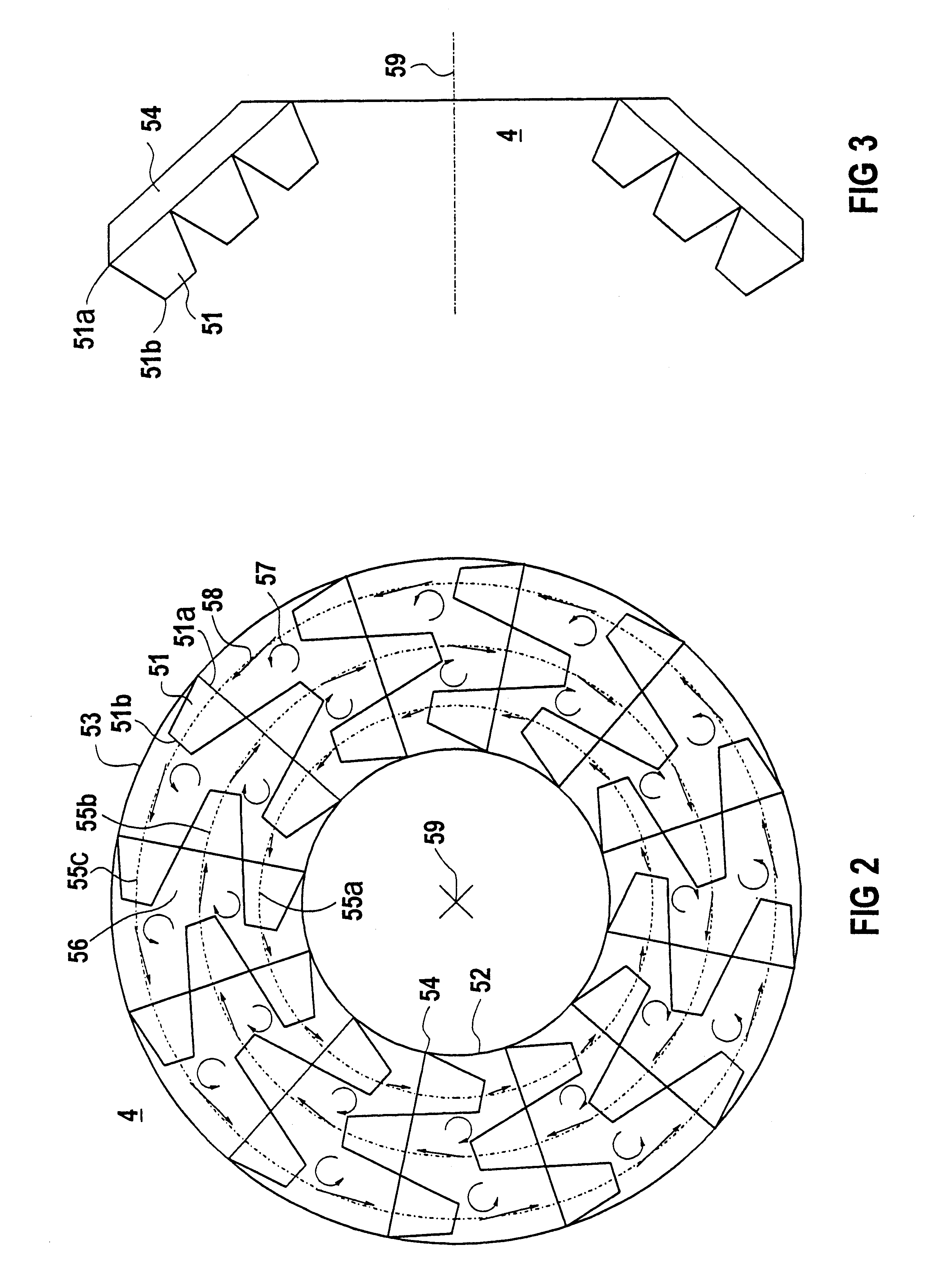 Burner for fluidic fuels having multiple groups of vortex generating elements