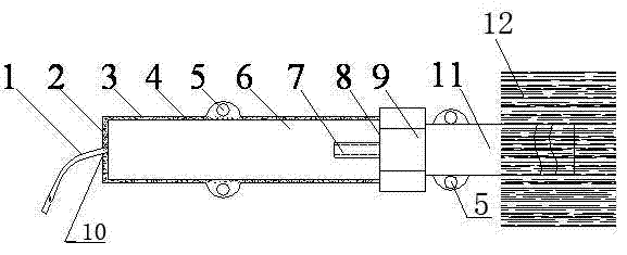 Method for rapidly fixing micro-quake sensor underground