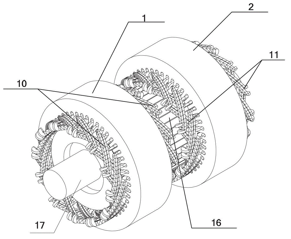 A dual-stator motor drive system