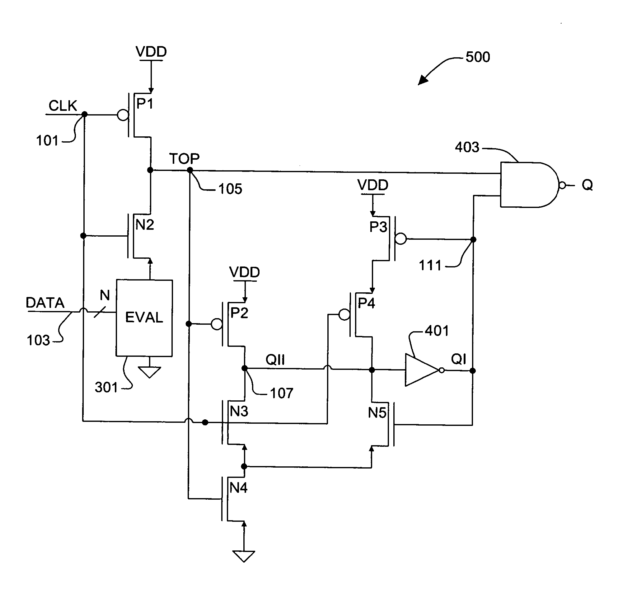 Non-inverting domino register