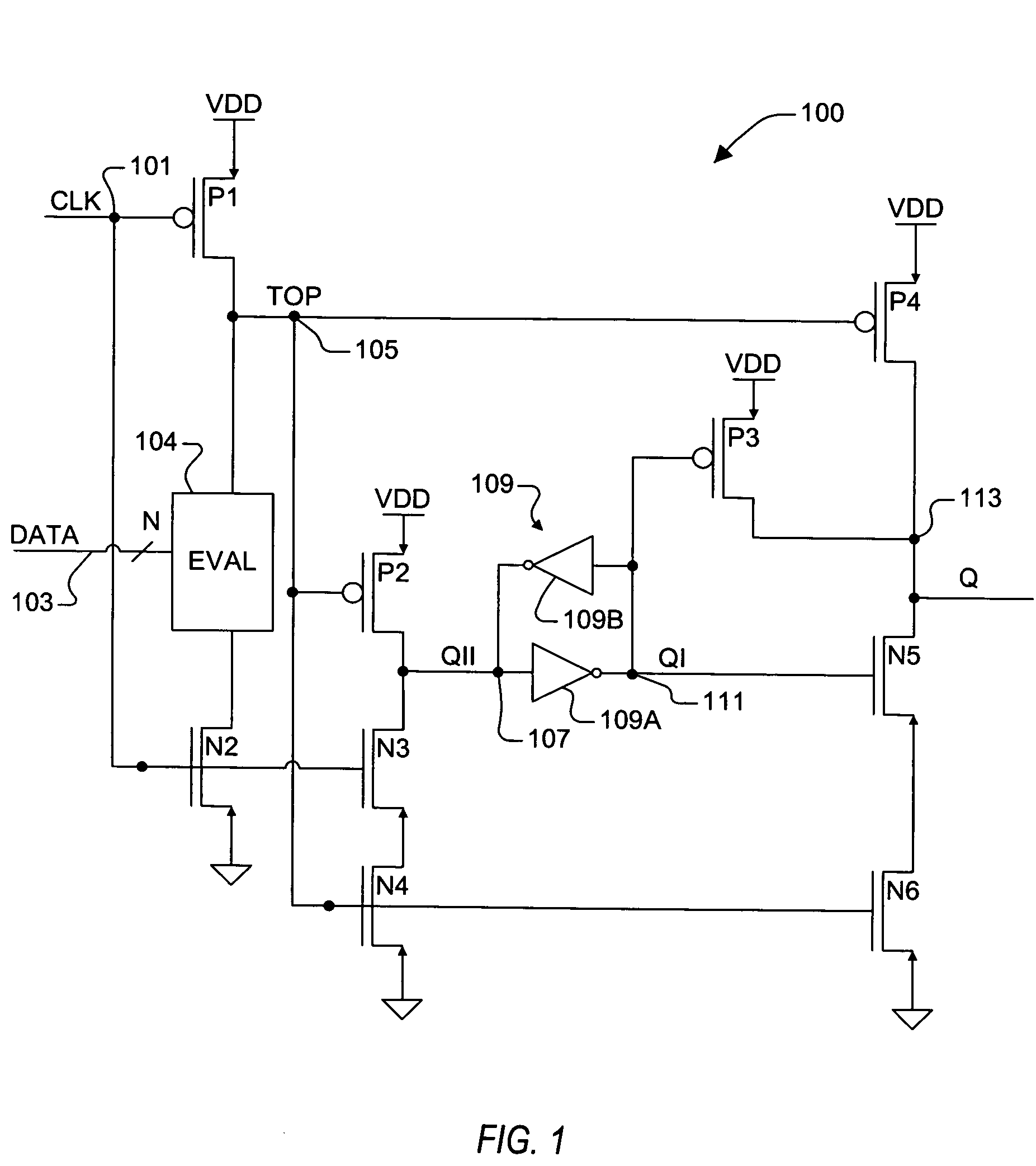 Non-inverting domino register