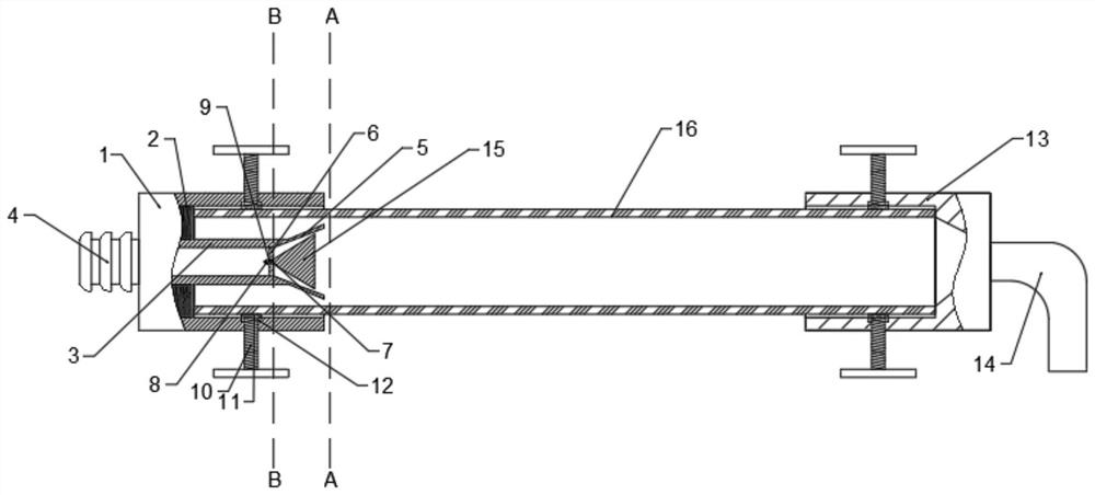 Small-caliber steel pipe inner wall sand blasting device