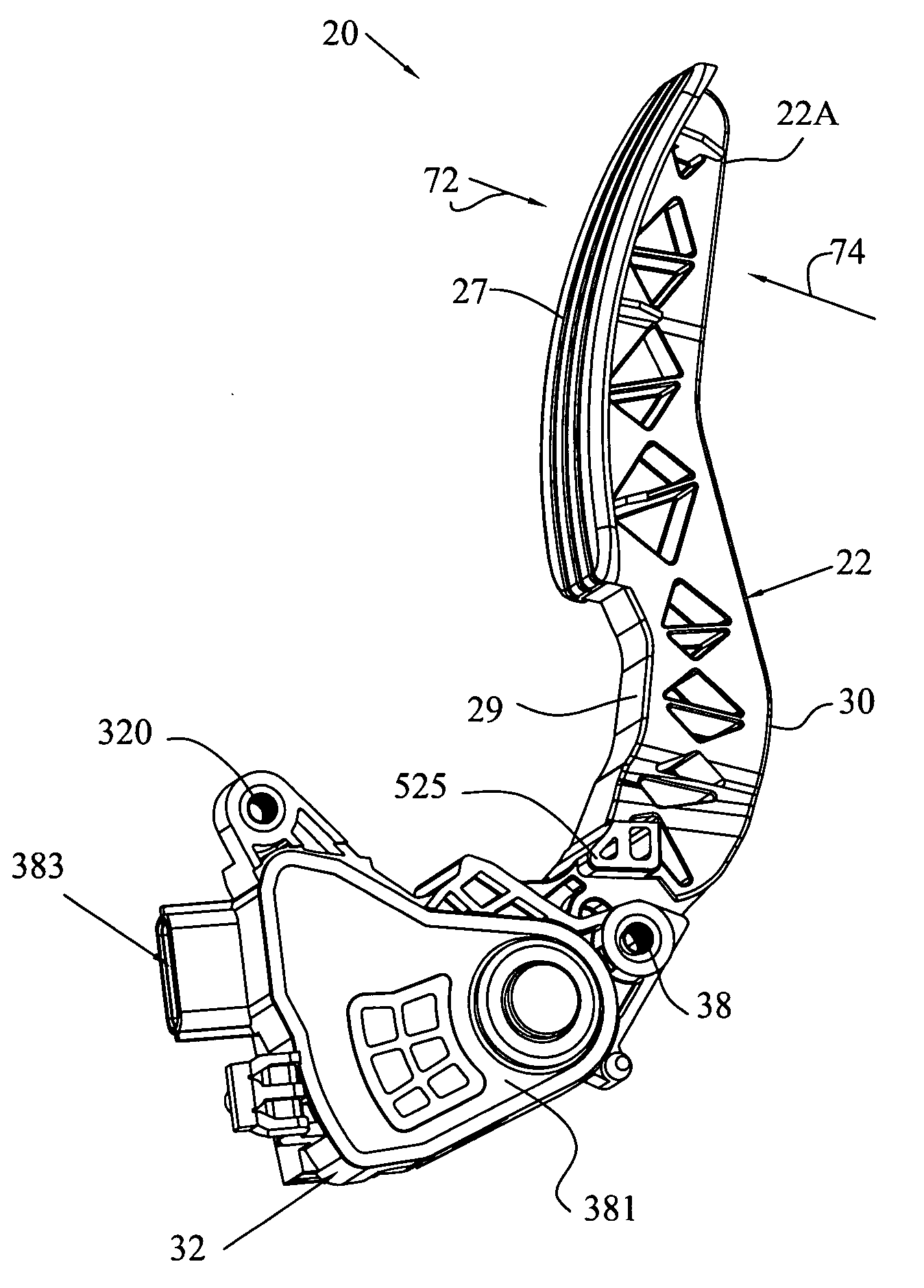 Accelerator pedal for a vehicle