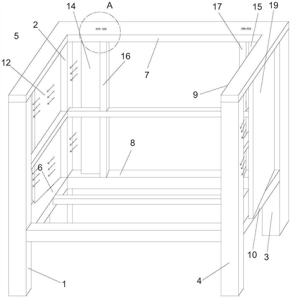 Air guide device capable of dissipating heat of storage battery during running of battery car