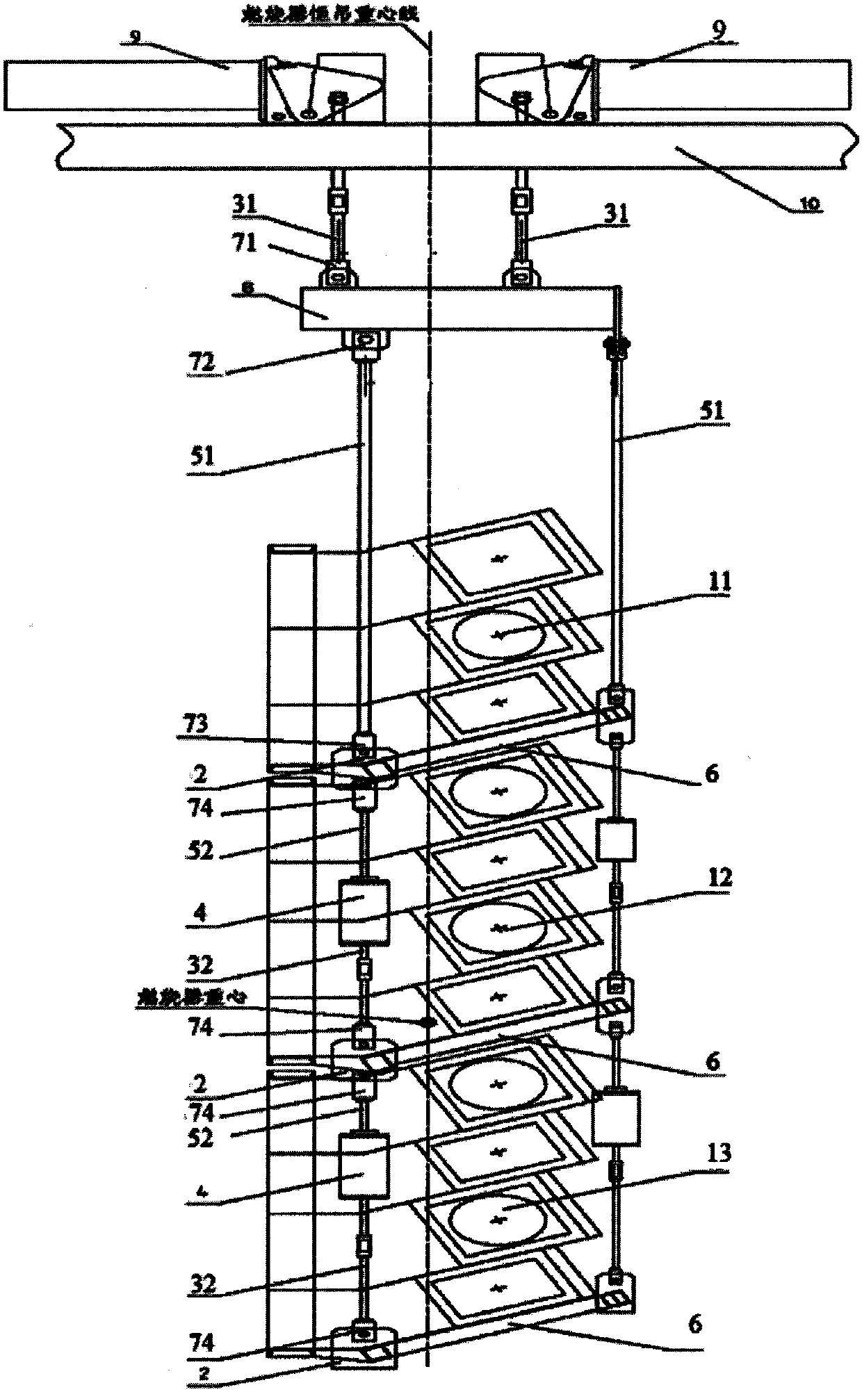 A device for balancing and suspending a burner with a double constant force spring hanger