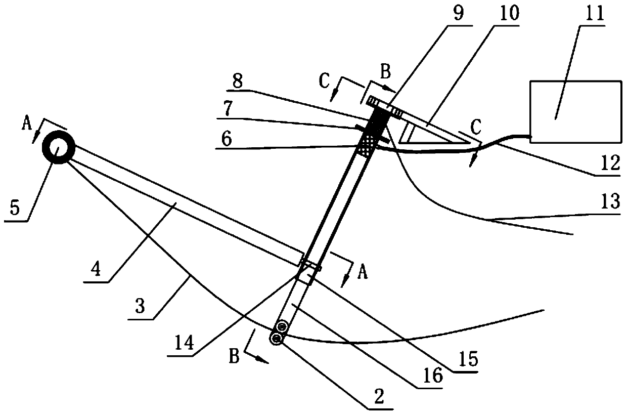 Wave load self-propulsion ship model test protection device and use method thereof