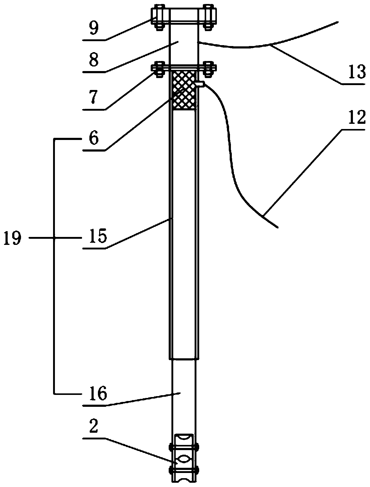 Wave load self-propulsion ship model test protection device and use method thereof