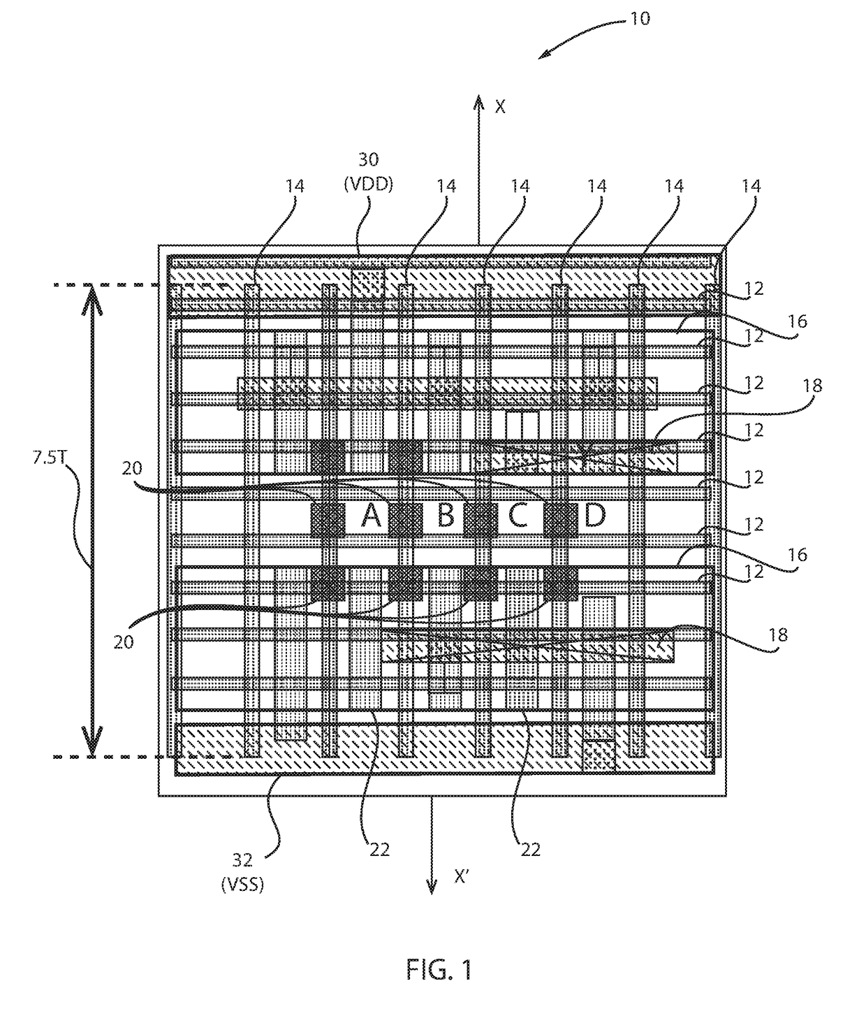 Standard cell architecture with at least one gate contact over an active area